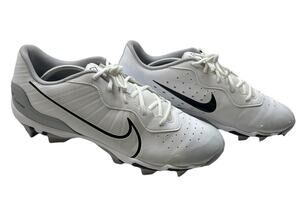 Nike Diamond Fastflex Baseball Cleats White Gray Black Mens 13